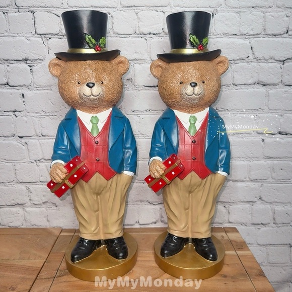 T.J.Maxx Other - Ralph Lauren Inspired Teddy Bear Figurine Set of 2